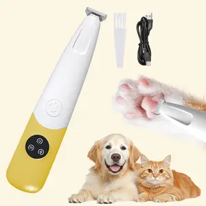 Rechargeable Pet Hair Trimmer Kit, Pet Paw Trimmer, Cordless low noise Dog Trimmer for Grooming with LED Light, Small Dog Grooming Clippers for Dogs & Cats, Pet Grooming Tool,Waterproof, low noise pet shaver