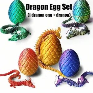 3D Printed Dragon Surprise Egg, Stress Relief Desk Toy Decor, Halloween Ornament, Easter Gift, Christmas Decoration, Adult Gift (contains No Beard)