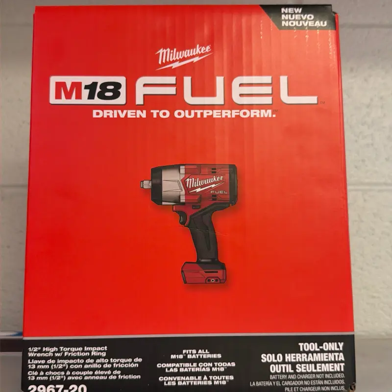 M18 FUEL 18V Lithium-Ion Brushless Cordless 1/2 in. Impact Wrench with Friction Ring (Tool-Only), MSRP 319, 5-Year Warranty