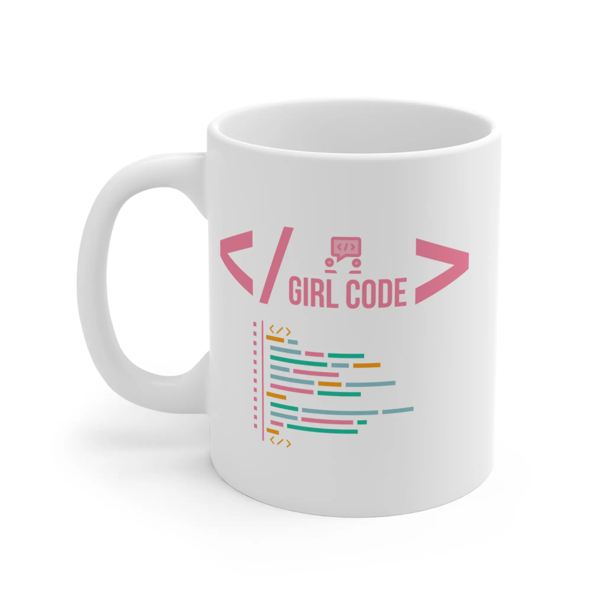 Girl Coder Mug 11oz - Perfect for Female Programmers, Coffee Lovers, Tech Enthusiasts, Gifts for Her, Coding Inspiration