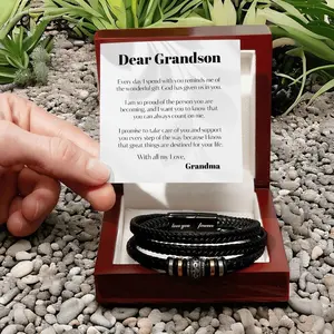 Grandson Bracelets from Grandma, Grandson Bracelet from Grandparent, Gifts for Son from Nana