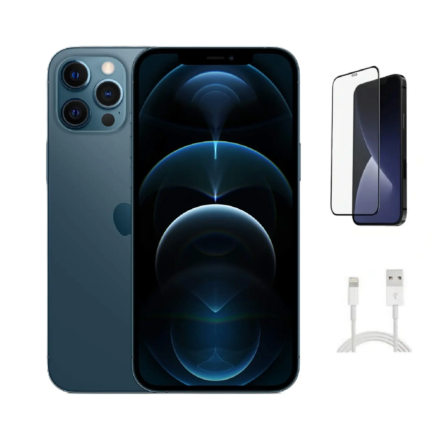 Refurbished iPhone 12 Pro (Unlocked)-Excellent Condition with Tempered Glass Screen Protector & 1 Year Warranty