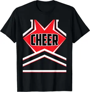 100% Cotton Fashion Garment Funny Cheerleader Uniform Cosplay DIY Costume Halloween Day T-Shirt
