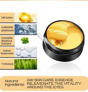 24K Gold Under Eye Patches | Anti-Aging Mask for Dark Circles & Puffy Eyes (60 pcs)