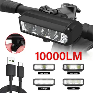 Super Bright LED Bike Light USB Rechargeable Bicycle Headlight 5 Modes, Easy to Install,IPX5 Waterproof Ebikes For Adults Dual Suspension Ebike