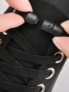 Simple Ombre Color Elastic Shoelaces, Secure Casual Laces for Men & Women, Shoe Accessories for Daily Use, Secure Lace Up