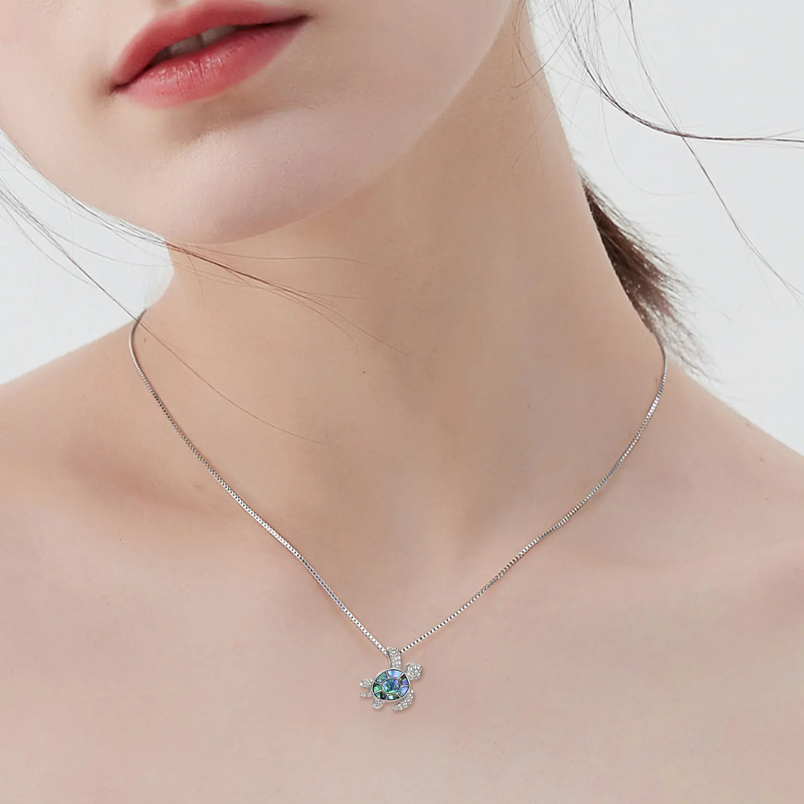 Sea Turtle Urn Necklace Jewelry for Women Sterling Silver Abalone Shell Cremation Jewelry for Ashes Gifts(turtle)
