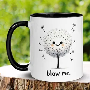 Blow Me, Funny Coffee Mug, Funny Gifts, Adult Humor, Offensive Mug, Make A Wish, Offensive Mug, Sarcastic Gift, Mugs With Sayings, 1403