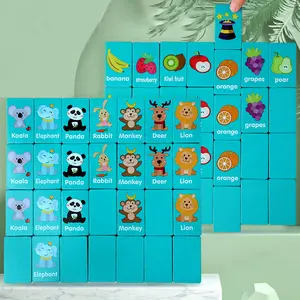 Montessori Kids Educational Toy Set, Color Recognition Memory Game, Logic Thinking Training, Hand-Eye Coordination, Wooden Blocks, Montessori Puzzles Gift