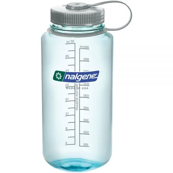 Nalgene 342037 Plastic 1 qt. Widemouth Sustain Water Bottle, Seafoam