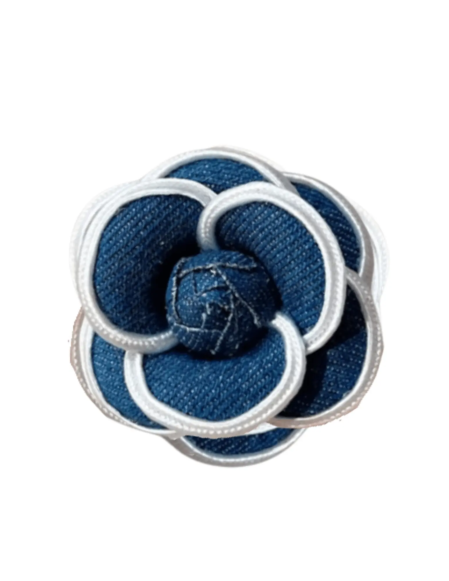 Fleur de Camélia Denim Camellia Brooch-SALE