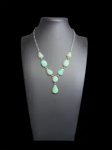 Handcrafted Kingman Turquoise Lariat Necklace