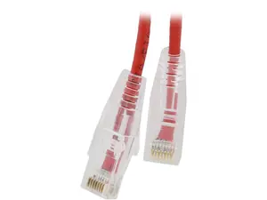 Nippon Labs 28 AWG Snagless Ultra Slim Cat6  Ethernet Patch Cable - Network Internet Cord - RJ45, Stranded, 550Mhz, UTP, - 7ft, Red