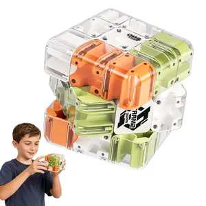 Maze Cube Roller Ball Maze Cube 3x3 Rubik's Cube Stress Relief Toy for Balance Training Educational Gift Speedcube Multifunction