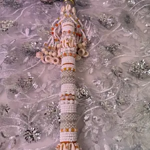 Bastón Artesanal  decorado para Obatala Oshagriñan.