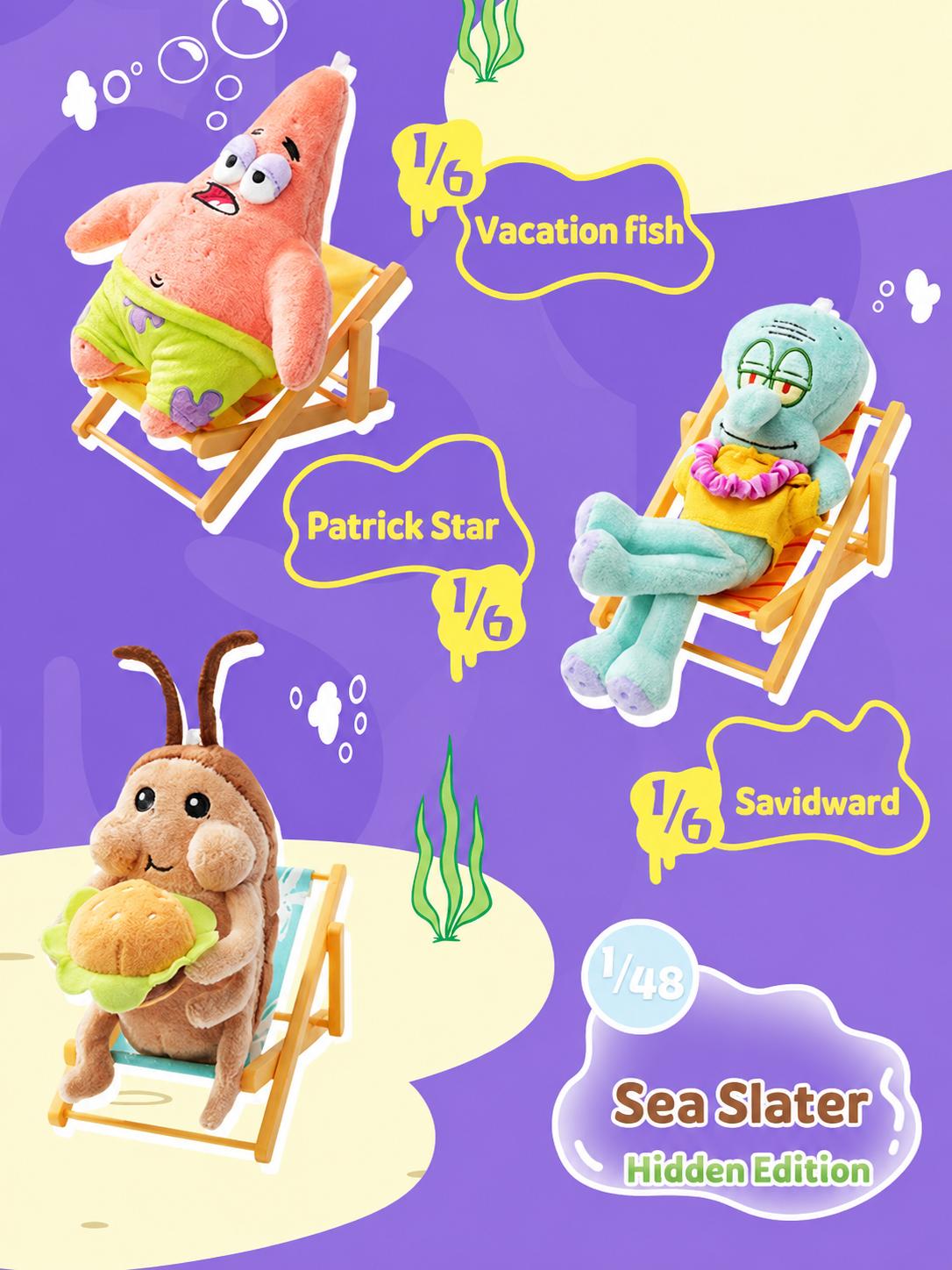 SpongeBob Bikini Booth Series Movable Plush Built-In Iron Wire For Free Posing Poseable Cartoon Pendant Trendy Backpack Decor Collectible Toy For SpongeBob Fans