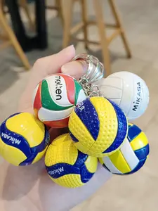 Casual Street Style PVC Volleyball Keychain, Business Volleyball Gift, Unisex Beach Ball Sports Gift, Car Accessories