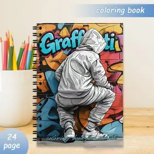 Adult Coloring Book Based on Street Graffiti Culture, Graffiti Inspired Designs, Immersive Trendy Creation, Creative Outlets & Emotion Release, Emotional Release, Artistic Expression & Individuality