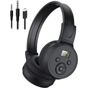 Rechargeable & Portable Personal FM Radio Headphones with Best Reception, FM Headset Radio Receiver for Meeting, Daily Works, Hiking, Jogging