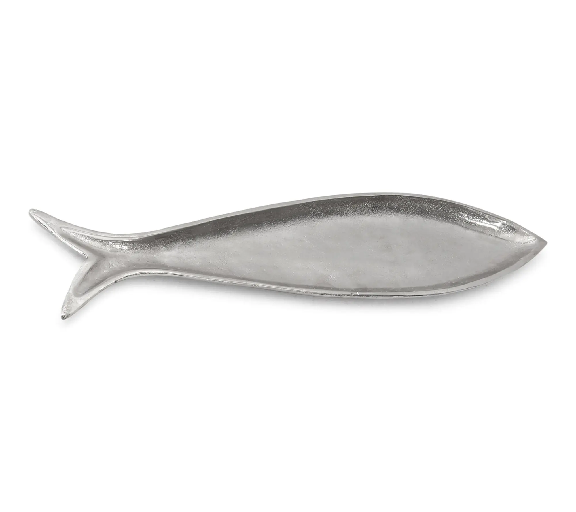 HomeRoots 23" Silver Cast Aluminum Fish ServingTray HomeRoots 23" Silver Cast Aluminum Fish ServingTray
