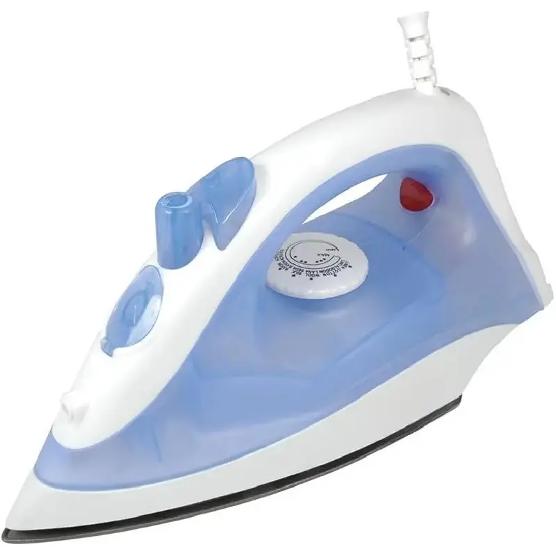 Basic Clothing Iron - 1200W Compact Steam Iron with Adjustable Steam, Fabric Selector, Coated Non-Stick Soleplate, Spray Mist & Swivel Cord - Lightweight for Laundry Room, Everyday Use (110V-130V, Blue)