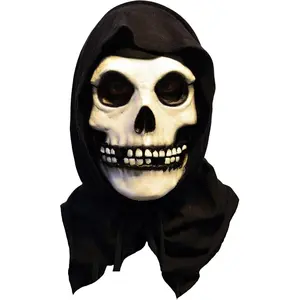 Trick Or Treat Studios Misfits Black Hood Fiend Mask - Officially Licensed Adult Size Latex Halloween Costume Accessory