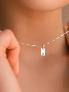 Initials Necklace for Women Delicate Monogram Pendant, Minimalist Chain, Name Jewelry Gift for Valentine's Day, Everyday Elegance Year Round Wear, Necklace, Elegant Accessory, Luxurious Appearance