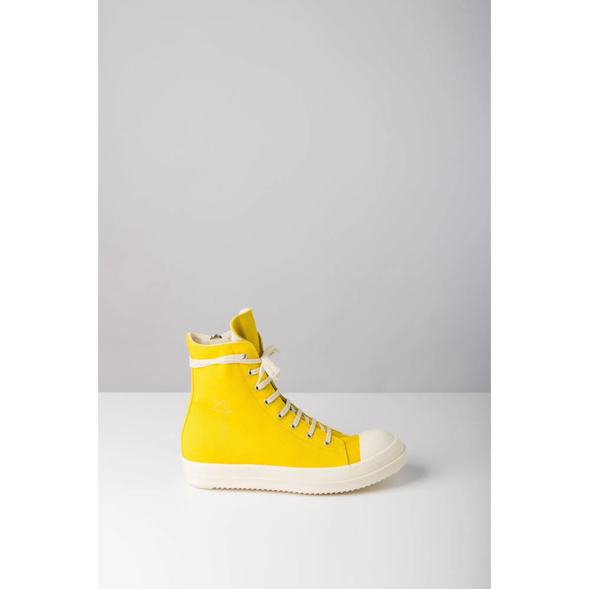 Rick Owens DRKSHDW Denim Sneaks in Lemon