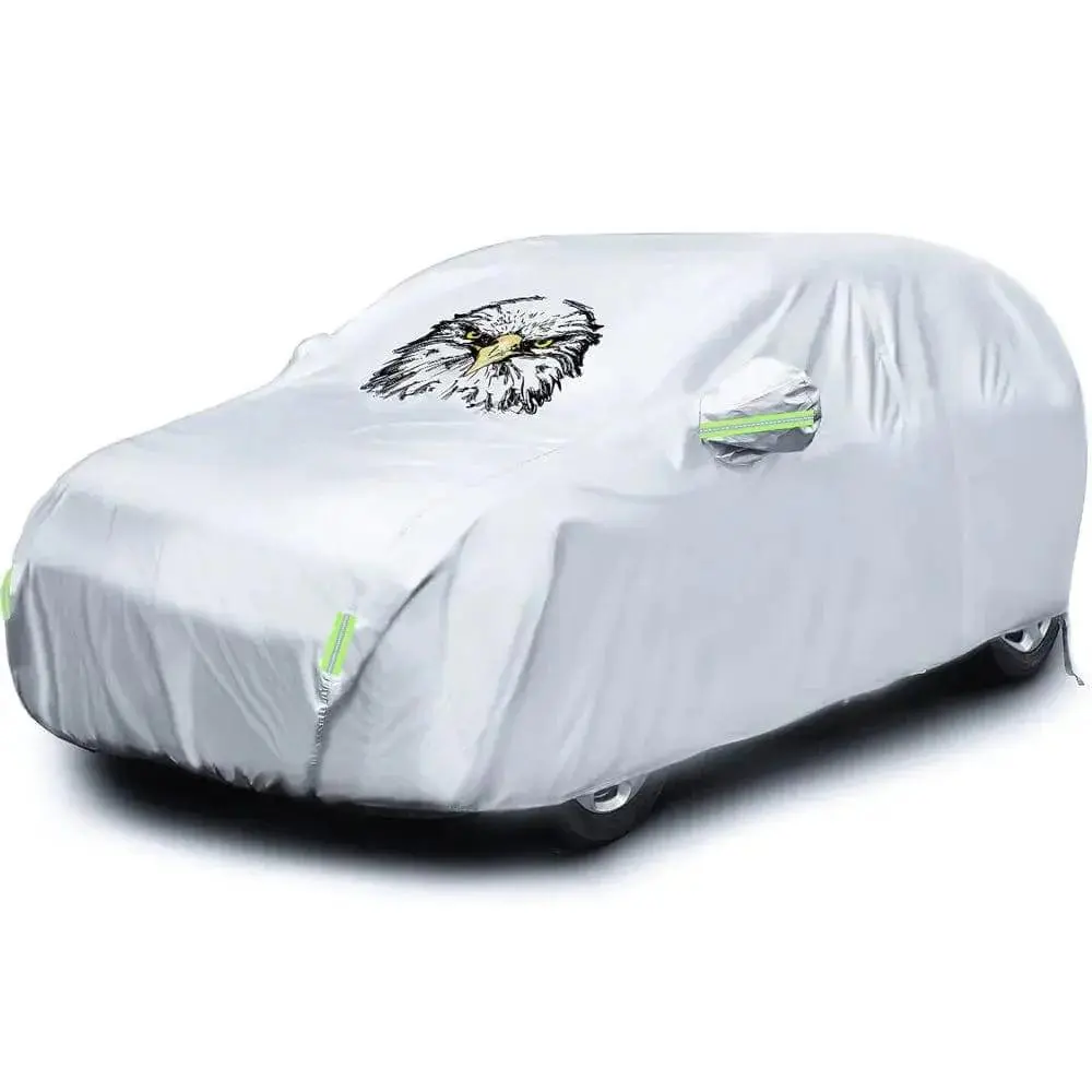 Nilight Waterproof SUV Car Cover, Oxford Material All-Weather Protection with UV Protection, Snowproof, Windproof, Door Zipper & Reflective Strips, Universal Fit for 191-201in SUVs, Car Sunshade Cover, Car Protector