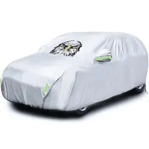 Nilight Waterproof SUV Car Cover, Oxford Material All-Weather Protection with UV Protection, Snowproof, Windproof, Door Zipper & Reflective Strips, Universal Fit for 191-201in SUVs, Car Sunshade Cover, Car Protector