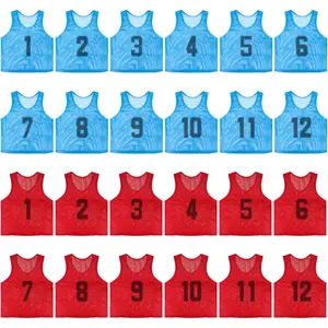 Pinnies: 12/24-pack lightweight, breathable practice vests for , youth & adults.