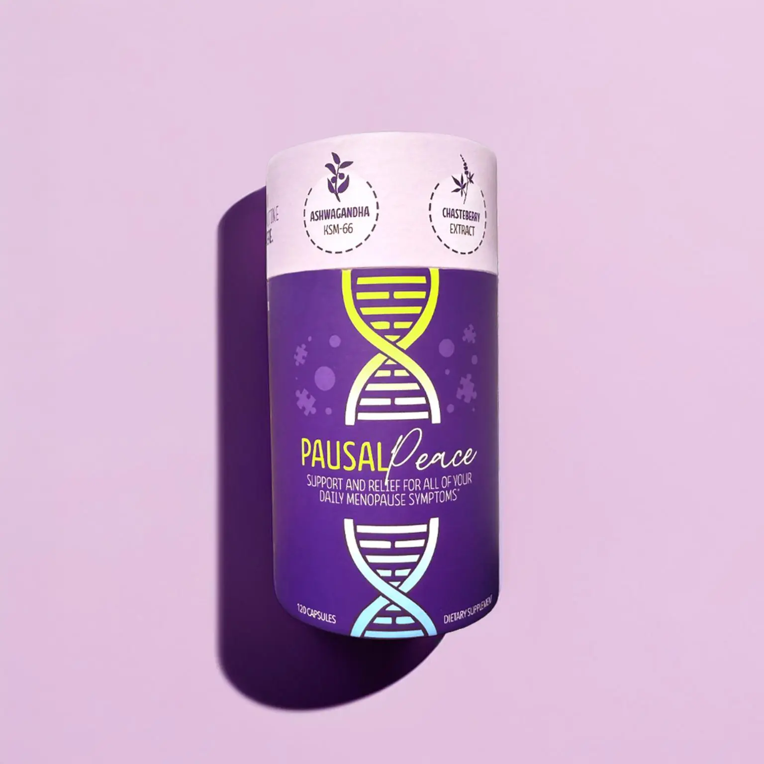 PausalPeace - Ultra Potent Relief for Menopause and Perimenopause, Magnesium Glycinate, Ashwagandha, Red Clover and more - 100% sustainable. vitamins women