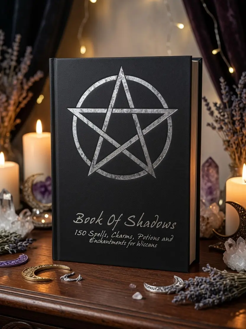 Book of Shadows Spell Book | 150 Wiccan Spells, Potions & Charms | Beginner-Friendly Witchcraft Guide