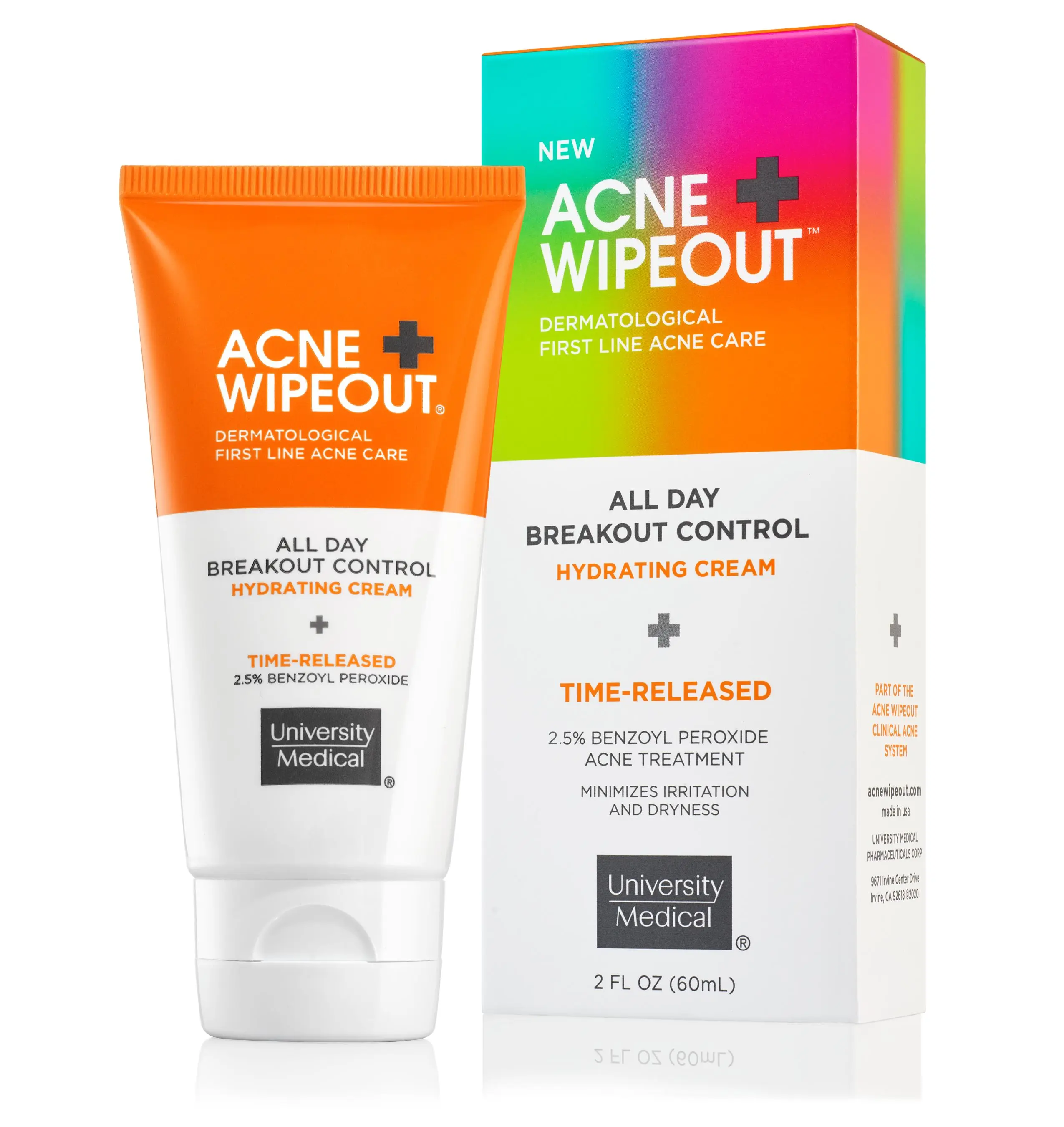 Acne Wipeout All Day Breakout Control Cream with Benzoyl Peroxide and Aloe Extract for Acne Prone Sensitive Skin acne removal pimpledrying lotion Acne Cleansing Blemish Barrier Patches