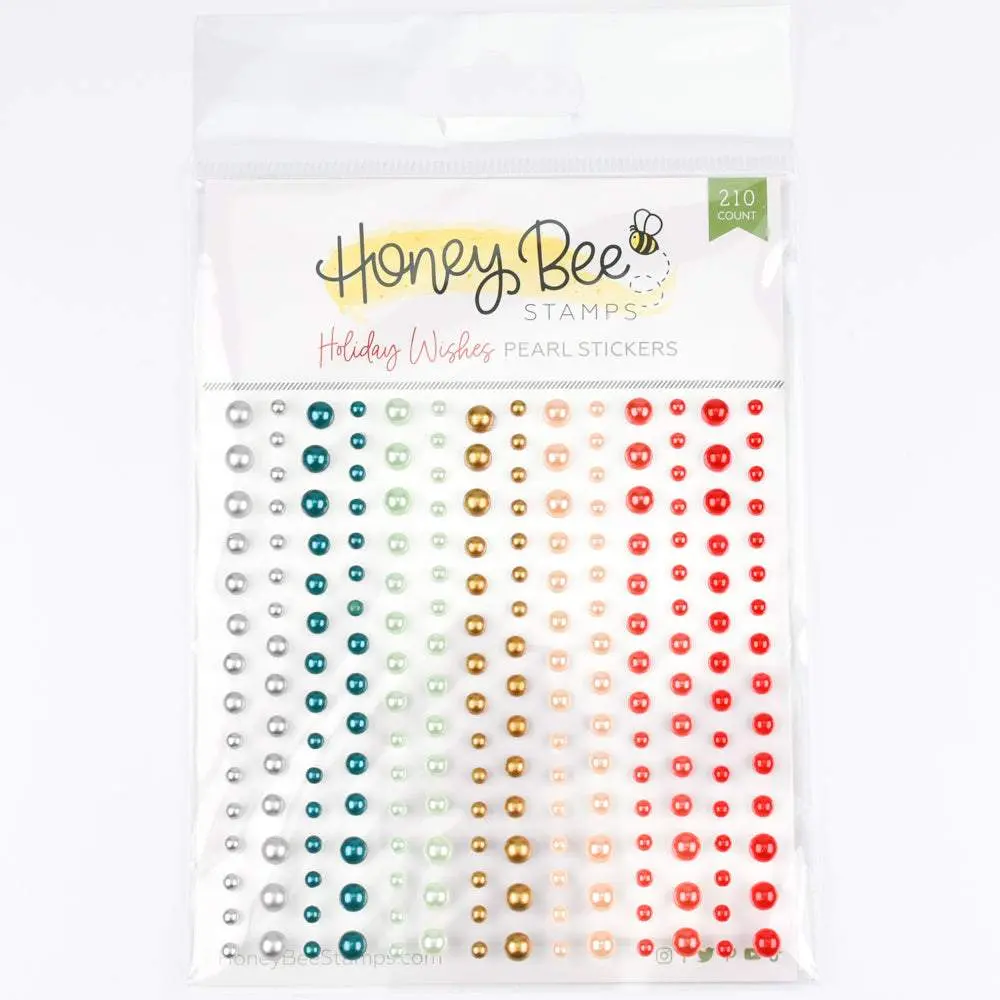 Honey Bee Stamps - Pearl Stickers - Holiday Wishes Pearls