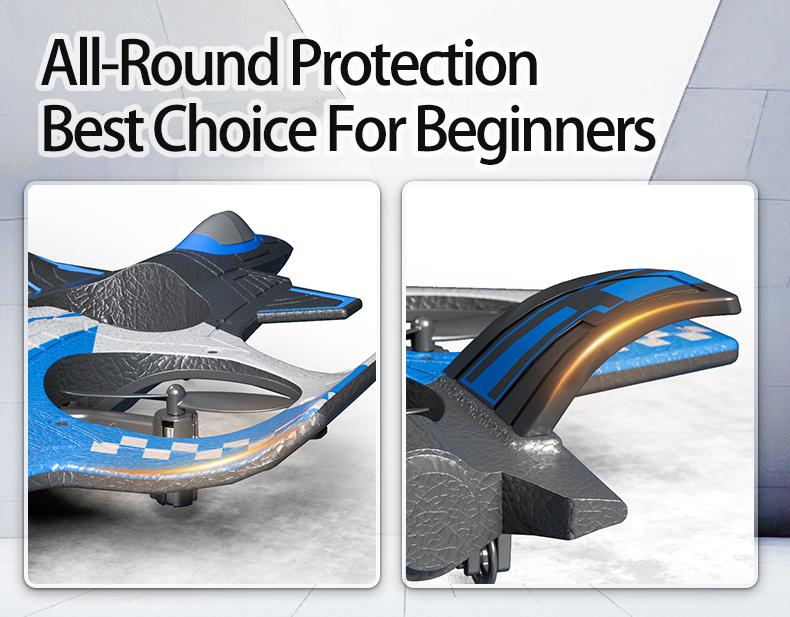 tongliKids Remote Control Foam Airplane Electric Stunt Aircraft Drone Quadcopter Easy to Control for Beginners Durable and Impact Resistant EPP Soft Foam Stunt Rolling Drone for Kids Ages 8-12 Christmas Halloween Thanksgiving Gift