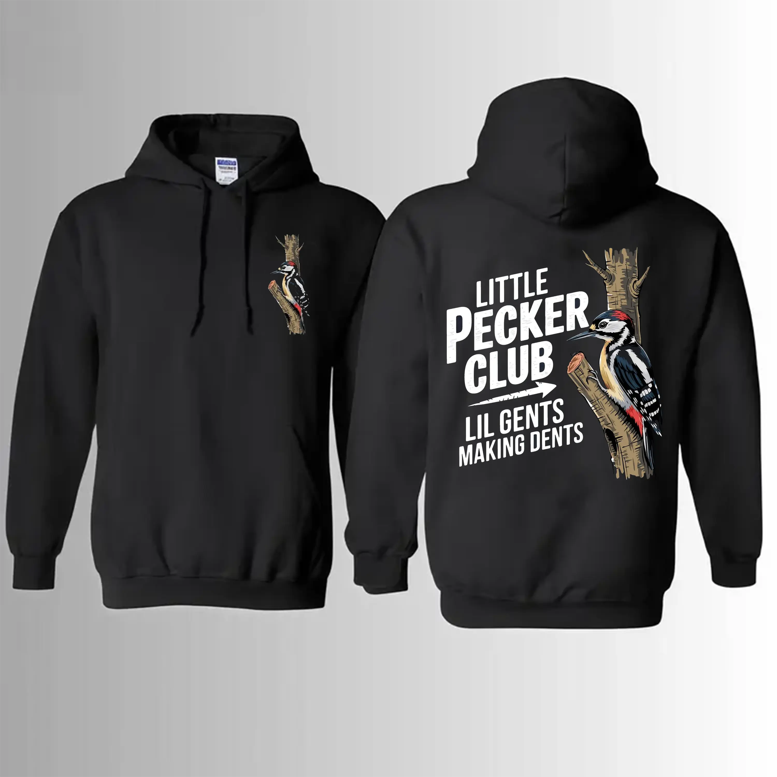 Little Pecker Club Hoody, Lil Gents Making Dents Sweatshirt, Offensive Men Sweatshirt, Funny Quote Hoody, Funny Men Gift,  Rude Humor Hoody