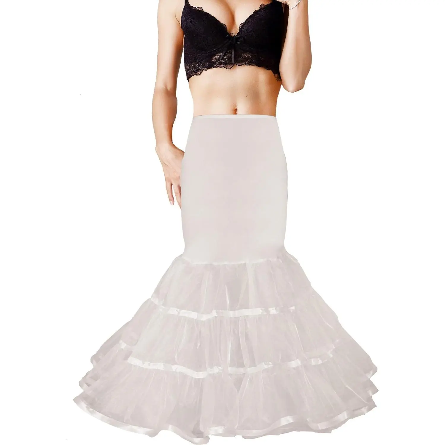 knee length dresses for ladies Sparkly Strapless Basque-Waist Tulle Mermaid Wedding Dress