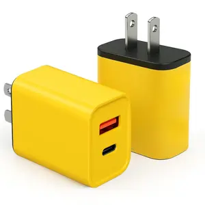 USB C Wall Charger Block 20W, Dual Port PD Power Delivery Fast Type C Charging Block Plug Compatible with iPhone 11/12/13/14/15/16/Pro Max, XS/XR/X, Ipad Pro, Samsung Galaxy
