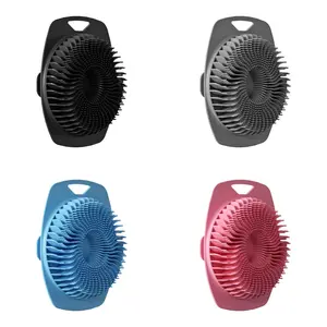 Silicone Bath & Body Scrubber with Gentle Bristles - Compact Shampoo Massage Brush with Handle, Exfoliating Unisex Skincare Accessory, Home Supply & Festive Party Gift, Accessories
