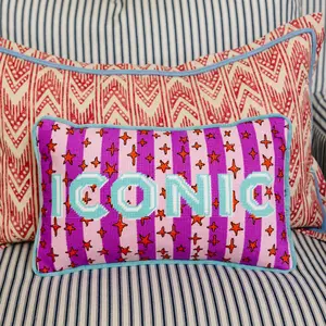 Iconic Needlepoint Pillow