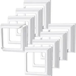 True 4x4 Inches Vinyl Post Skirt Post Base Cover Column Wraps for Porch Deck Base Vinyl Sleeve White Trim for Hand and Stair Rails