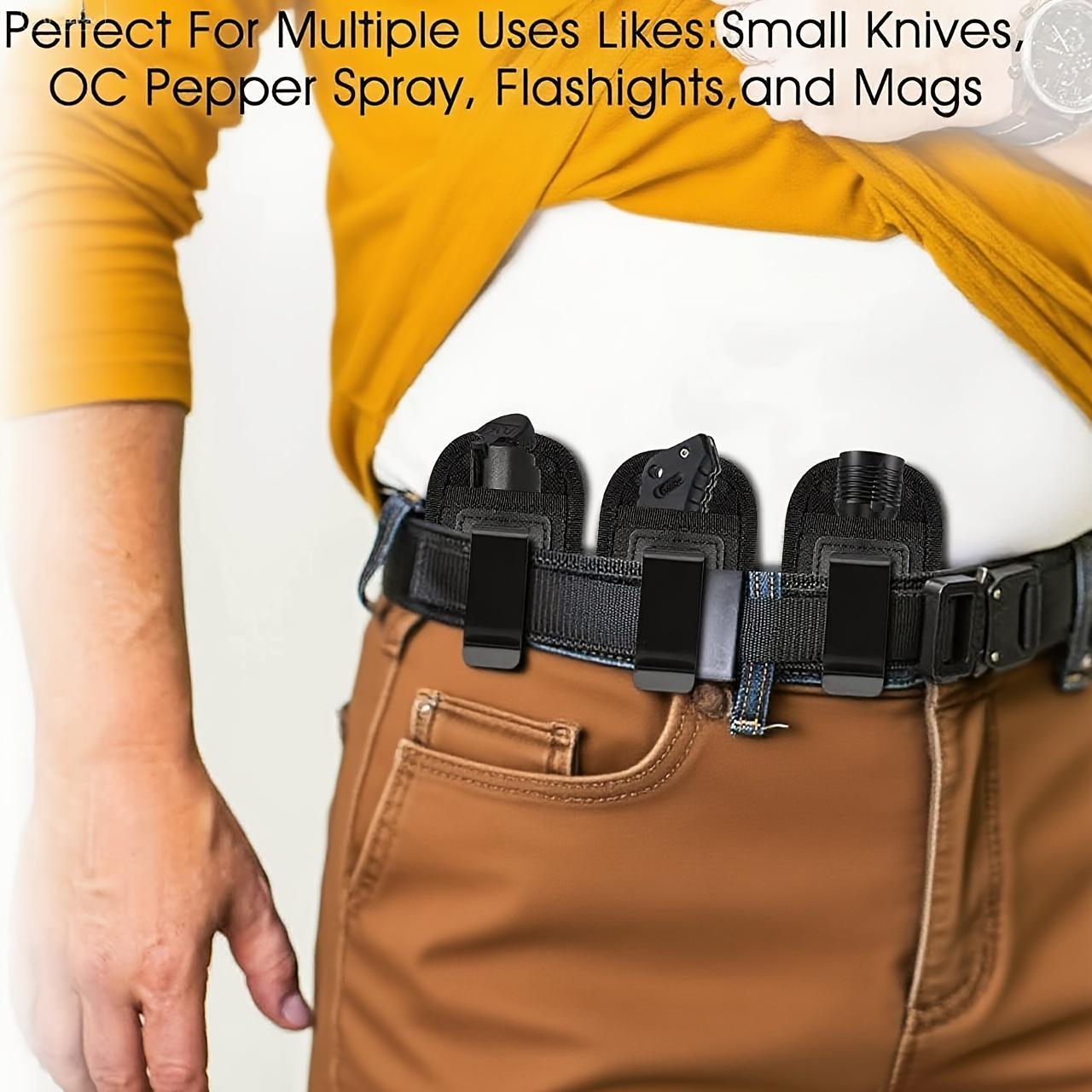 3-Pack leg Magazine Holster - Universal 9mm/.40 Cal Mag Pouch with Metal Belt Clip, Durable Nylon Mag Carrier for Concealed Carry & EDC