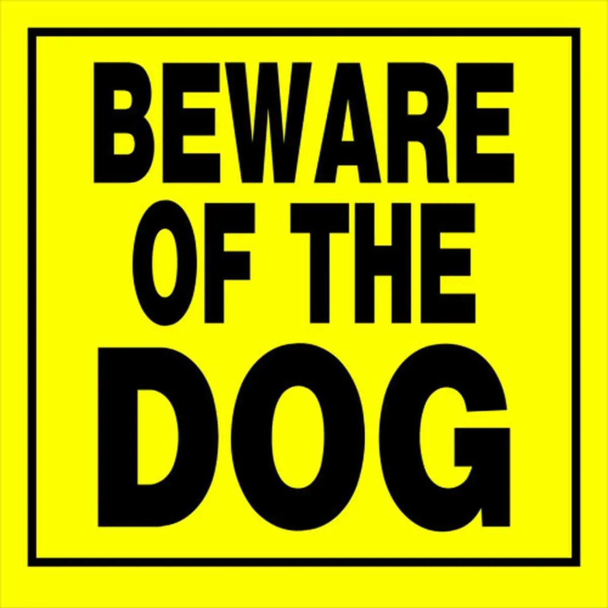 Hillman Group RSC 5028881 11x11 in. Safety Beware Dog Caution Sign - Pack of 6