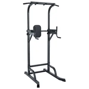 Multi-Function Power Tower Pull Up Bar Station with Backrest, Adjustable Height Strength Training Equipment for Home Gym, Pull Up Dip Station for Full Body Workout