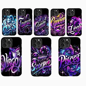 Zodiac Signs Themed Two-In-One Compatible with iPhone 11, 12, 13, 14, 15, 16, 17 & more – check our available sizes