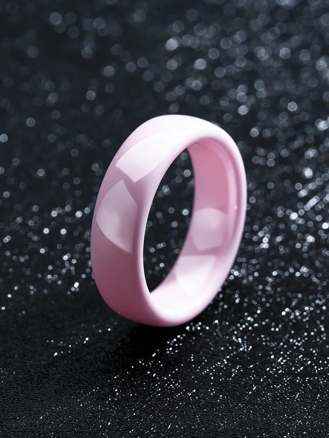 6mm Unisex Wedding Band Ceramic Ring, Finger rings for Men Women, Plain Colorful Rings in Black White Blue Green, Scratch Resistant Hypoallergenic Jewelry, Comfort Fit, Ideal Gift for Her & Him, US Size 5-12