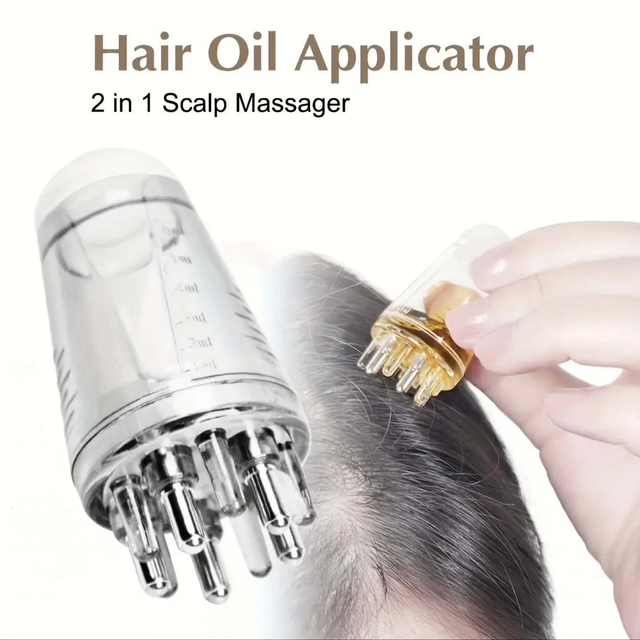 Mini Portable Scalp Applicator, Liquid Guide Comb, Essential Oil Roller ...