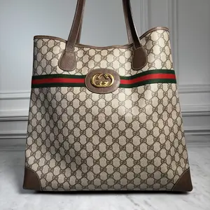 Pre-owned Coated Canvas tote bags Cream Sherry PVC Tote