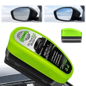 Car Glass Oil Film Remover Easy Spray for Quick Cleaning,Easy Spray for Quick Cleanin,New 2.0 Green Oil Film Wipe, Glass Cleaning Board for Windshield, Glass Oil Film Remover Brush for Car, Prevents Rain and Fog Cleaning Glass Brush,Oil Film Cleaning Brus